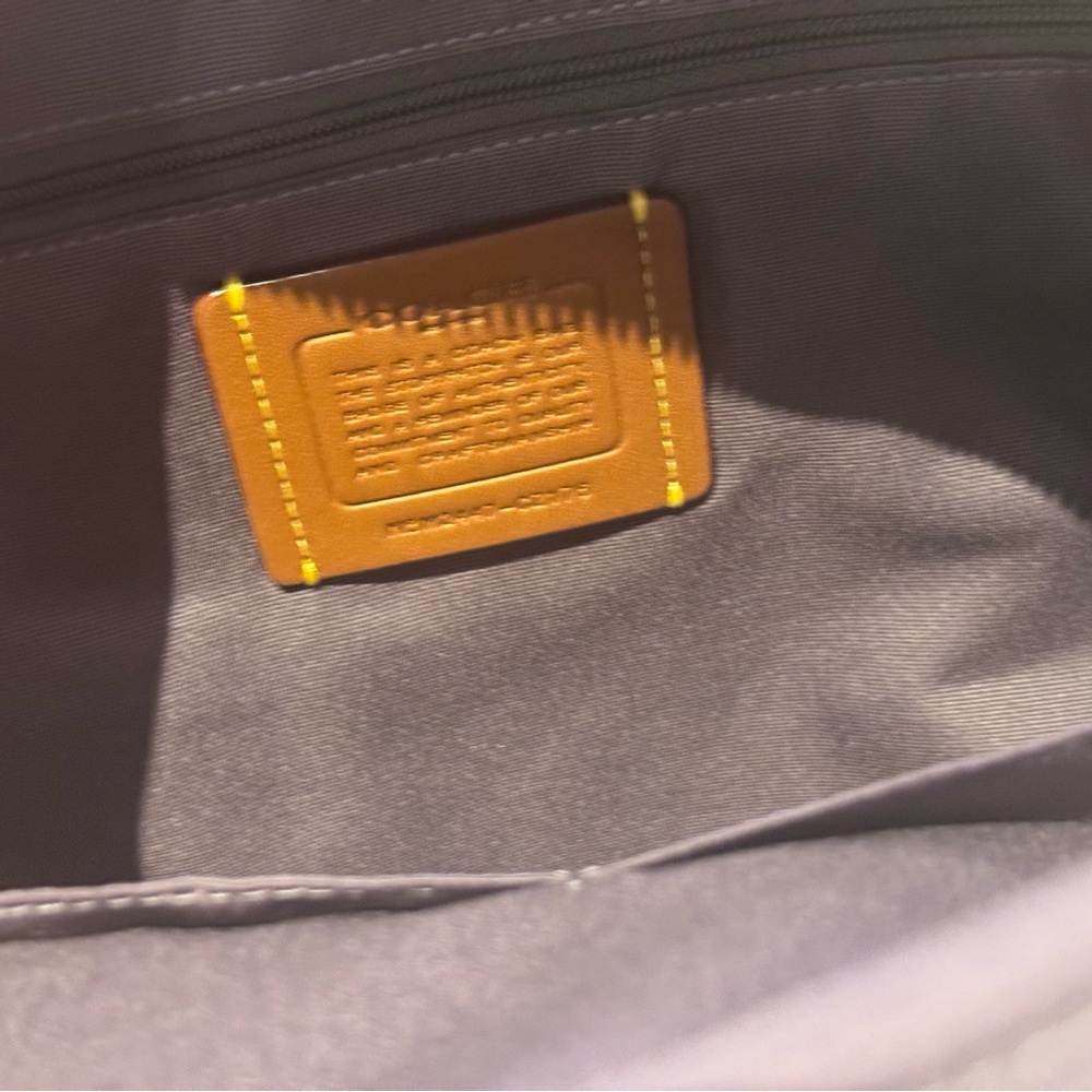 COACH CZ176 Court Backpack In Signature Canvas & Leather Sand/Iris NWT - Picture 9 of 10
